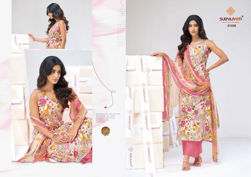 Suryajyoti naisha vol-51 cotton dress material wholesale  - wholesale export